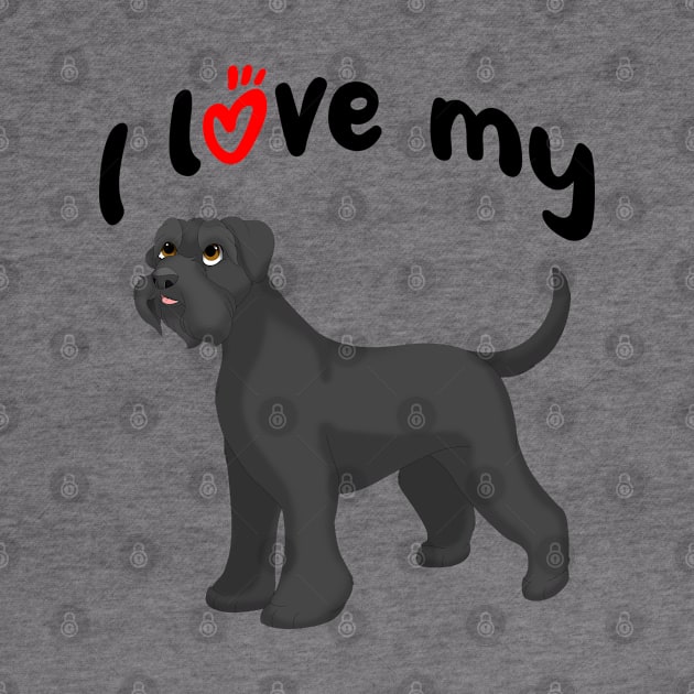 I Love My Schnauzer Dog by millersye